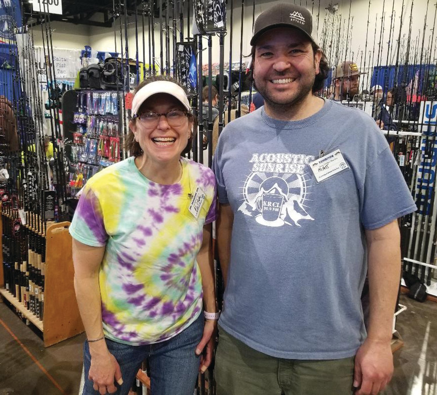 BEST DAY EVER: Elisa Cahill and her brother Matt Conti said they had one of their best days ever. Their booth was buzzing with customers all day Saturday at the Fishing Show. (Submitted photos)